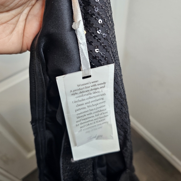 Grace Karin, one shoulder Sequin En dress, Women's Size L - Picture 7 of 8